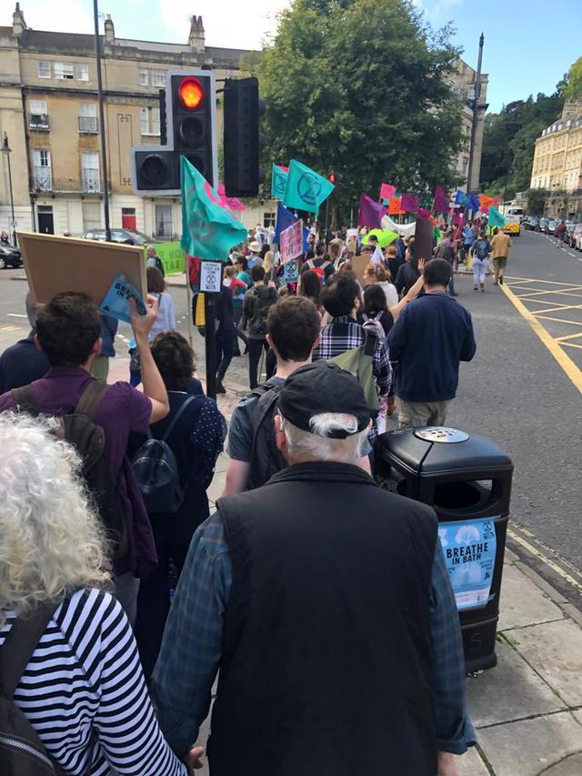 Stopping traffic with Extinction Rebellion.  17 August 2019